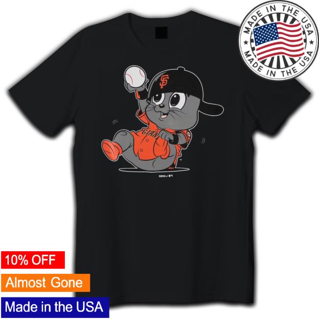 Toddler San Francisco Giants Black Mascot Baby Lou Seal shirt